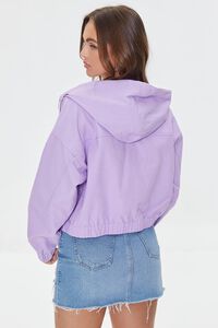 LAVENDER Canvas Zip-Up Hooded Jacket, image 3