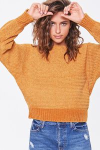 CAMEL Chenille Boat Neck Sweater, image 1