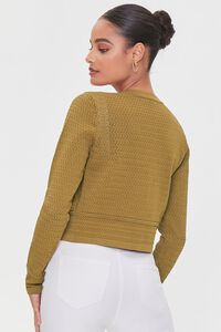 CIGAR Pointelle Knit Cardigan Sweater, image 3