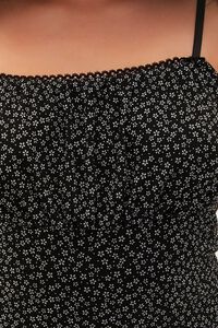 BLACK/MULTI Plus Size Floral Print Cami Dress, image 5
