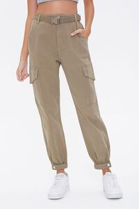 OLIVE Belted Cargo Ankle Pants, image 2