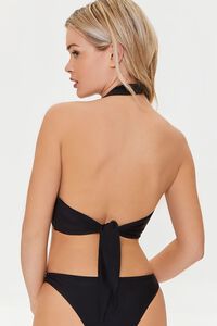 BLACK Versatile Halter Bikini Top, image 6
