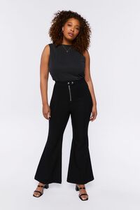 Plus Size High-Rise Flare Pants, image 1
