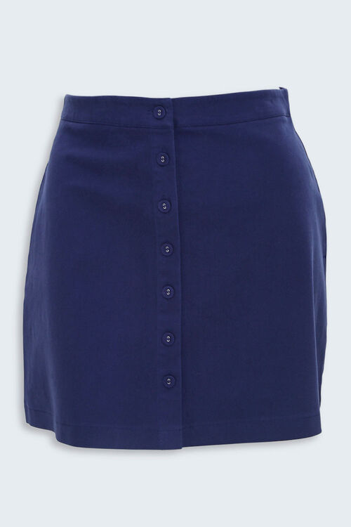 Plus Size Button-Front Denim Skirt, image 5