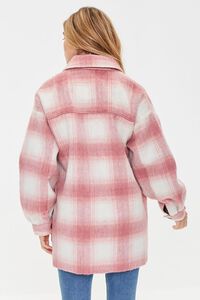 ROSE/MULTI Plaid Button-Front Shacket, image 4