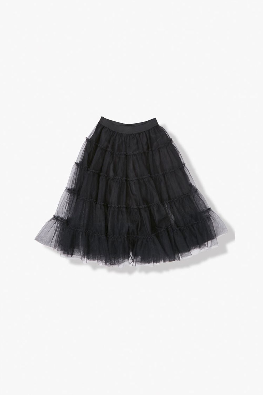 BLACK Girls Tulle Midi Skirt (Kids), image 2
