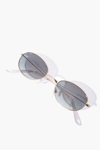 GOLD/OLIVE Oval Tinted Sunglasses, image 3