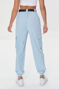 LIGHT BLUE Active Release-Buckle Belted Joggers, image 4