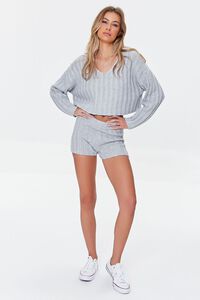 HEATHER GREY Wide-Ribbed Boxy Sweater, image 4