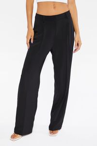 BLACK Relaxed High-Rise Crepe Pants, image 2