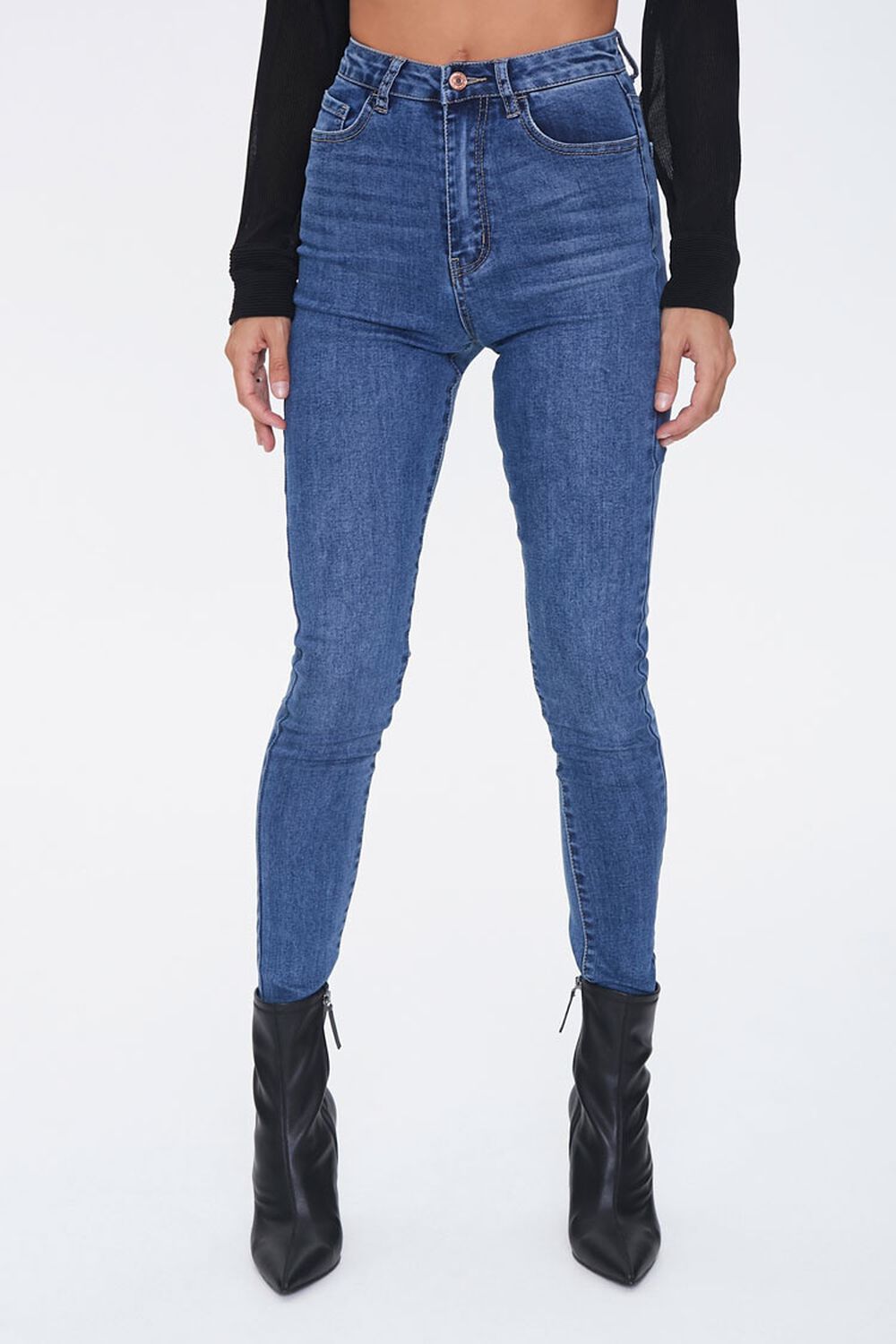 DARK DENIM High-Rise Skinny Jeans, image 2
