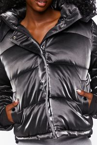 BLACK Quilted Puffer Jacket, image 5