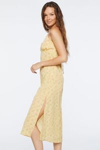 YELLOW/MULTI Floral Print Tie-Back Dress, image 2