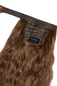MEDIUM BROWN COMBO PRETTYPARTY The Caprii Hook-and-Loop Wrap-Around Ponytail, image 4