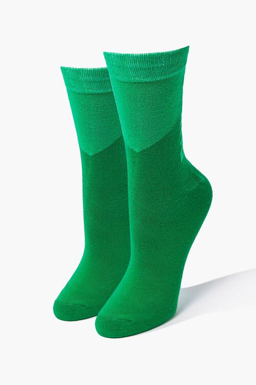 GREEN Pantone Crew Socks, image 1