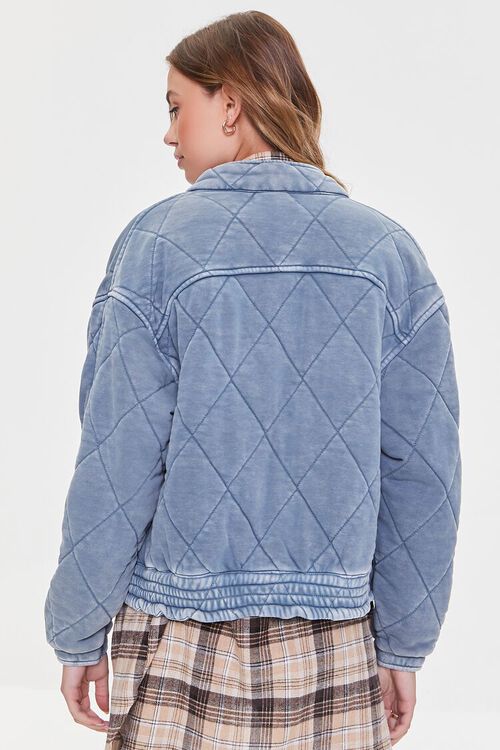 TEAL Quilted Mineral Wash Zip-Up Jacket, image 3