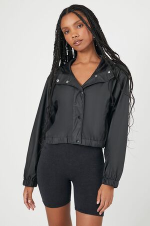 NWT Womens Forever 21 cropped drawstring black Boston sweatshirt