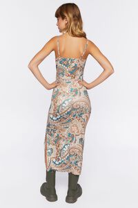 TEAL/MULTI Paisley Cutout Midi Dress, image 3