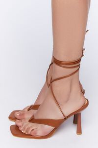 TAN Lace-Up Stiletto Heels, image 2