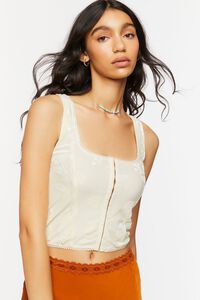 VANILLA Floral Hook-and-Eye Bustier Top, image 6