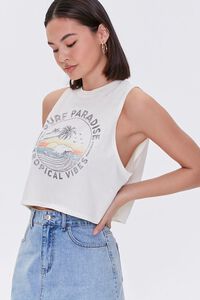 TAUPE/MULTI Surf Paradise Graphic Muscle Tee, image 1