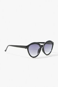 BLACK/GREY Oval Tinted Sunglasses, image 2