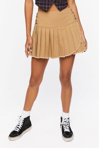 TOAST Pleated Raw-Hem Mini Skirt, image 2