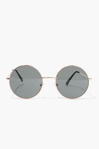 ROSE GOLD/OLIVE Round Frame Sunglasses, image 1