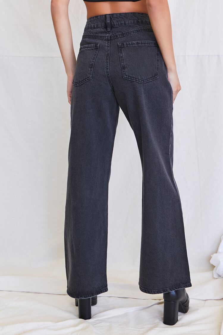 Faded High-Rise Wide-Leg Jeans