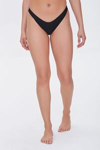 BLACK High-Leg Bikini Bottoms, image 2