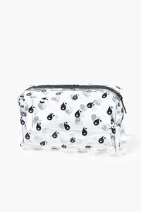 CLEAR/MULTI Yin Yang Print Square Pouch, image 1