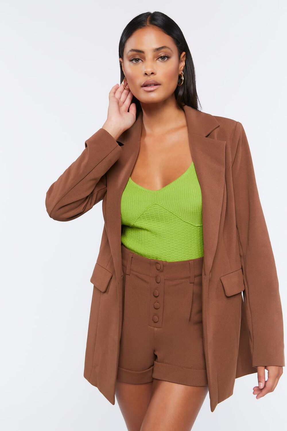 COCOA Notched Buttoned Blazer, image 1