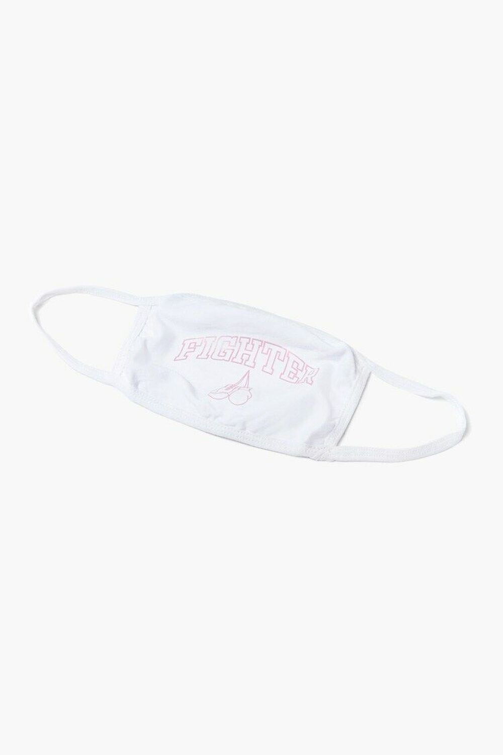 WHITE/PINK Stand Up To Cancer Fighter Face Mask, image 1