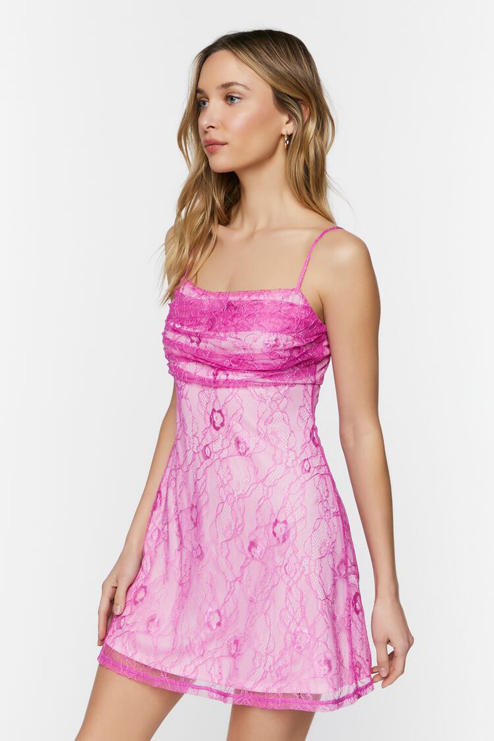 PINK Lace Cami Mini Dress, image 2