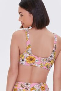 PINK/MULTI Floral Print Bikini Top, image 3