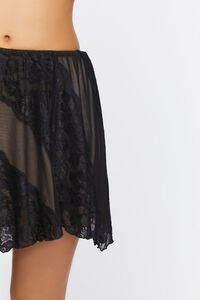 BLACK Mesh Handkerchief Mini Skirt, image 6