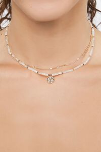 Beaded Chain Choker Necklace Set, image 1
