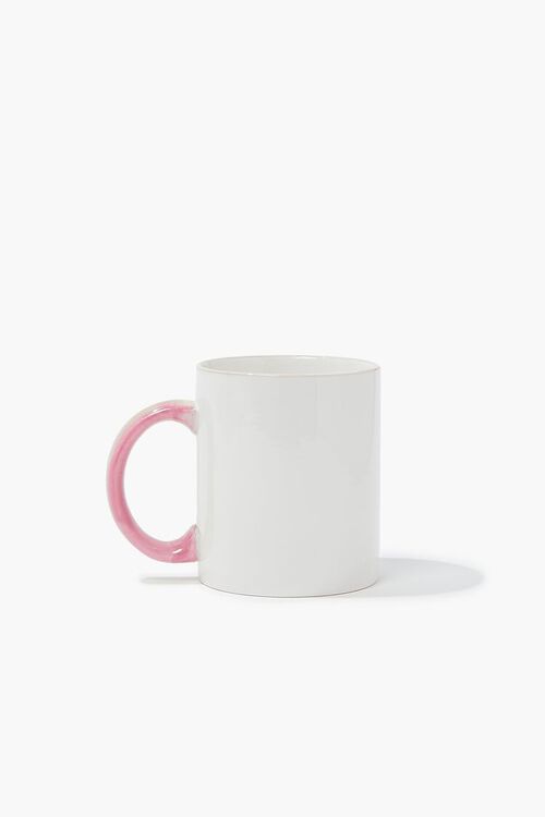 WHITE/PINK Offline Graphic Ceramic Mug, image 2