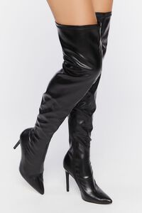 BLACK Thigh-High Stiletto Boots, image 1