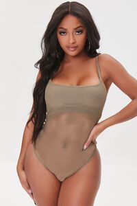 Netted Cami Bodysuit, image 5