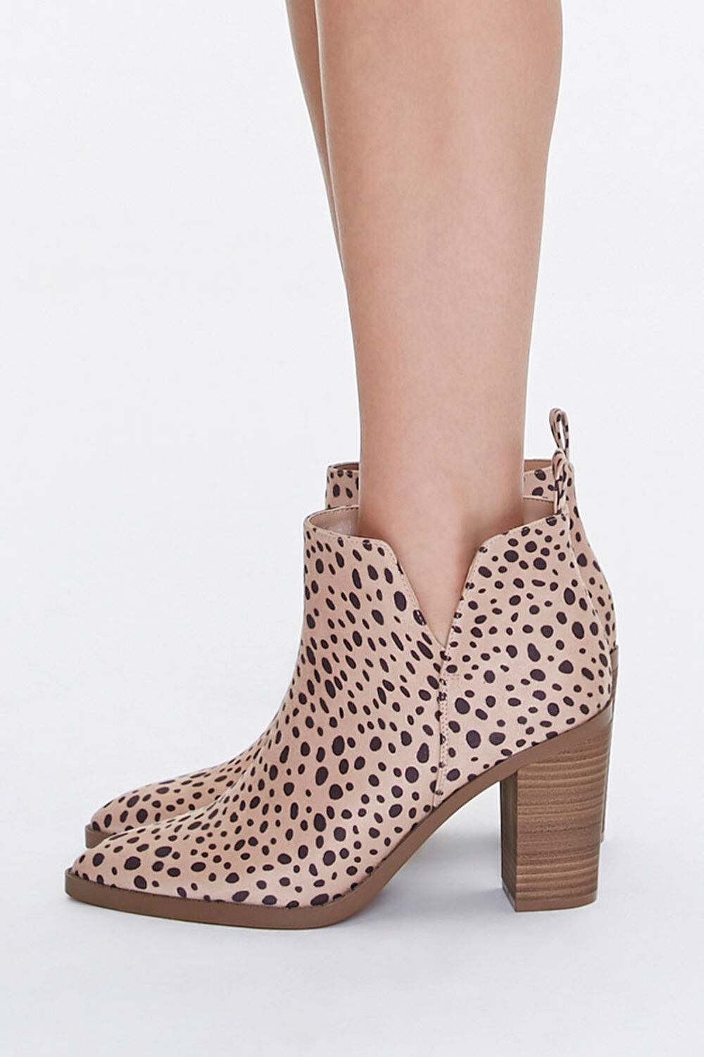 TAN/MULTI Cheetah Stacked Heel Booties, image 2