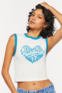 West Coast Ringer Baby Muscle Tee, image 1