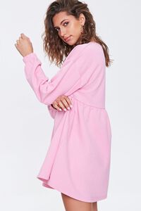 PINK Fleece Drop-Sleeve Mini Dress, image 2