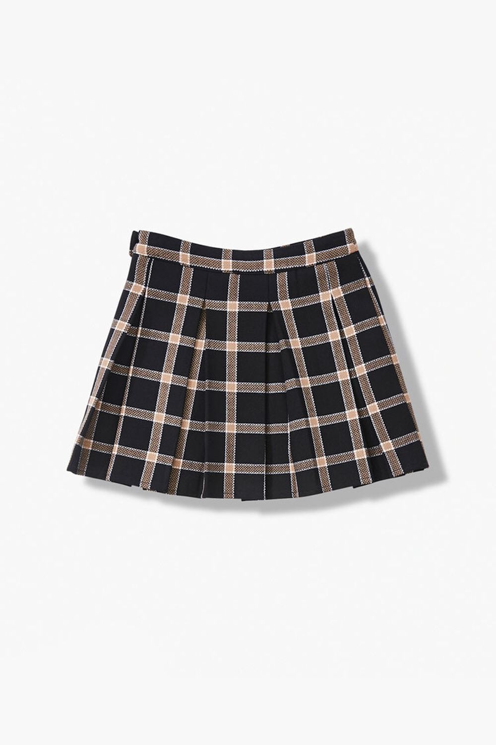 BLACK/MULTI Girls Pleated Plaid Skirt (Kids), image 2