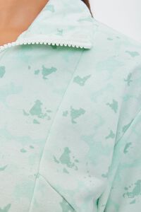 SEAFOAM/WHITE Active Floral Half-Zip Pullover, image 5