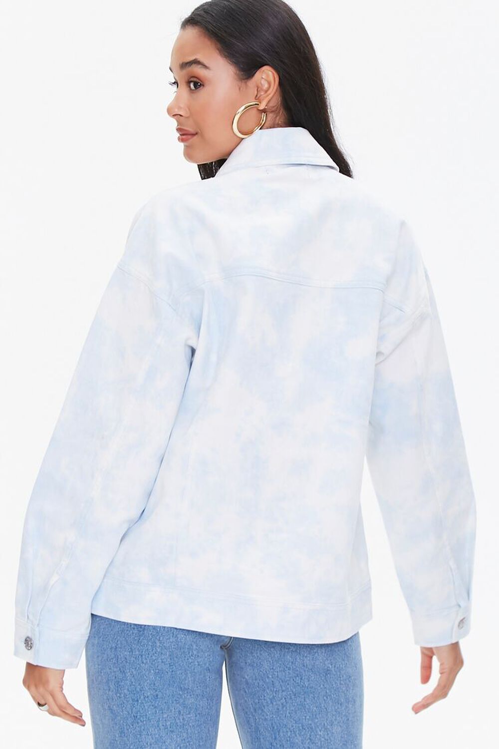 BLUE/WHITE Cloud Wash Denim Jacket, image 3