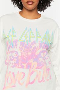 WHITE/MULTI Plus Size Def Leppard Long-Sleeve Graphic Tee, image 5