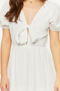 WHITE Gingham Chiffon Tiered Midi Dress, image 5