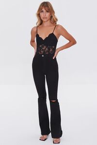 BLACK Lace Cami Bodysuit, image 4