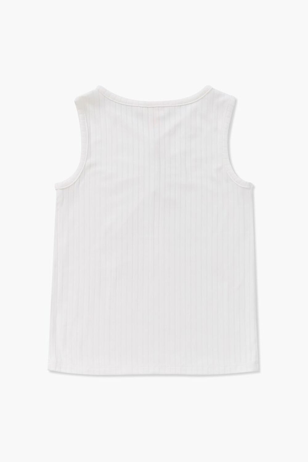 CREAM Girls Ribbed Ruched Tank Top (Kids), image 2